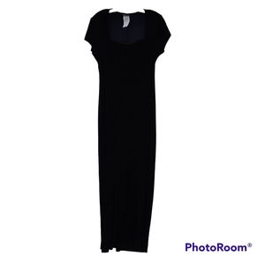 Onyx Nite by Wendye Chaitin Vintage Navy Velvet Maxi Dress Size 16 Holid…